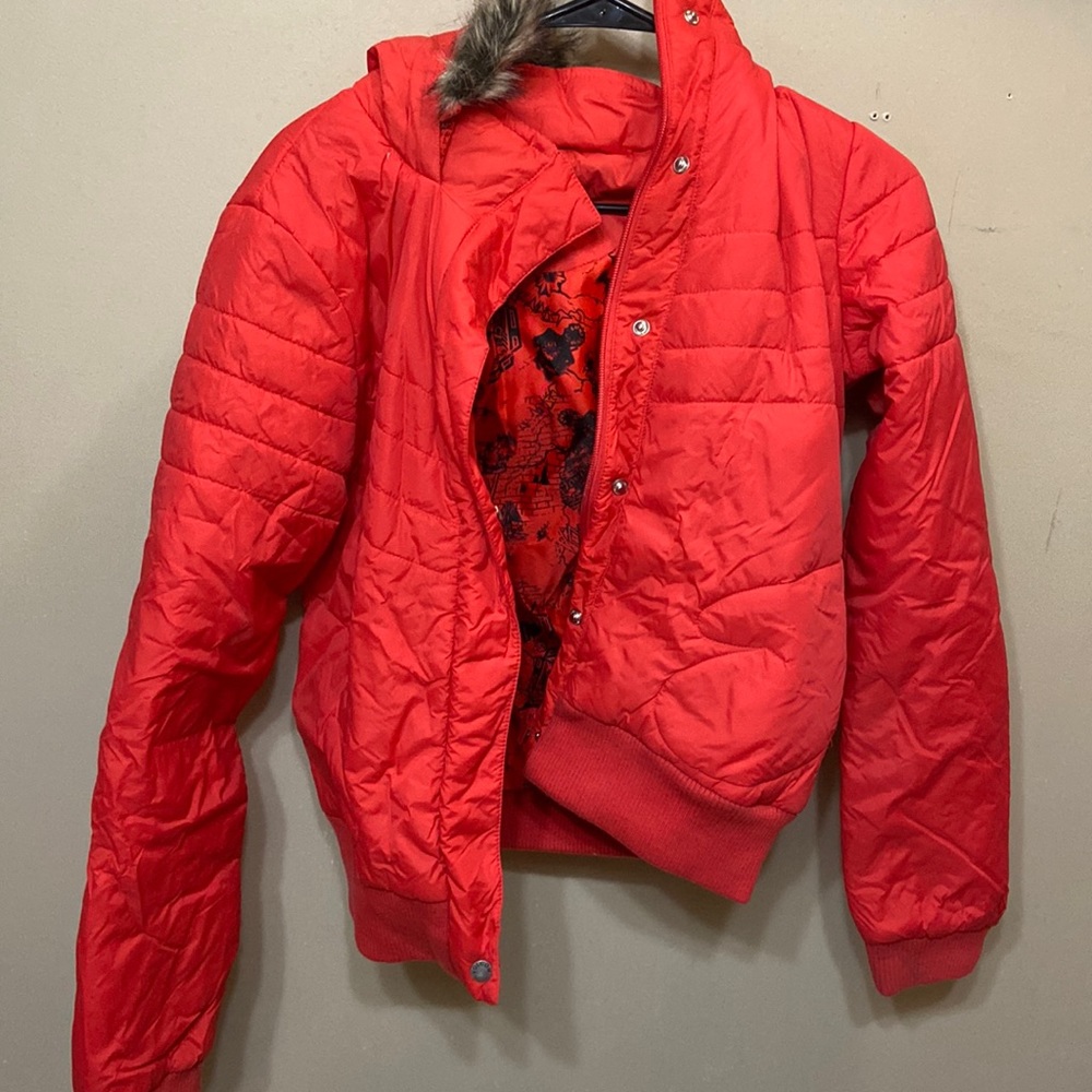 Red winter coat